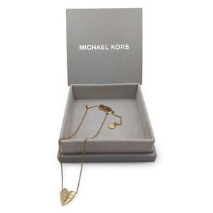 💎 Michael KORS Gold Tone Heart-Shaped Necklace